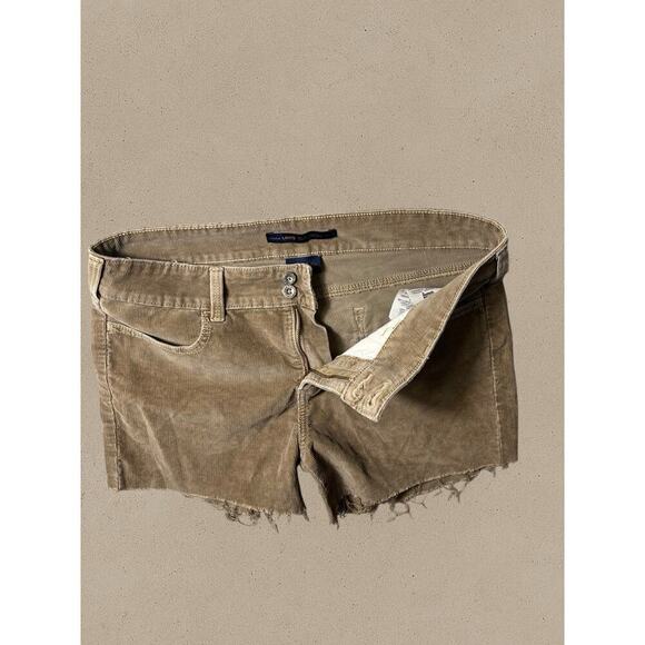 Levi’s 526 Slender Boot Cut Corduroy Shorts Women’s Size 10 Raw Hem Frayed Y2K - Picture 5 of 6